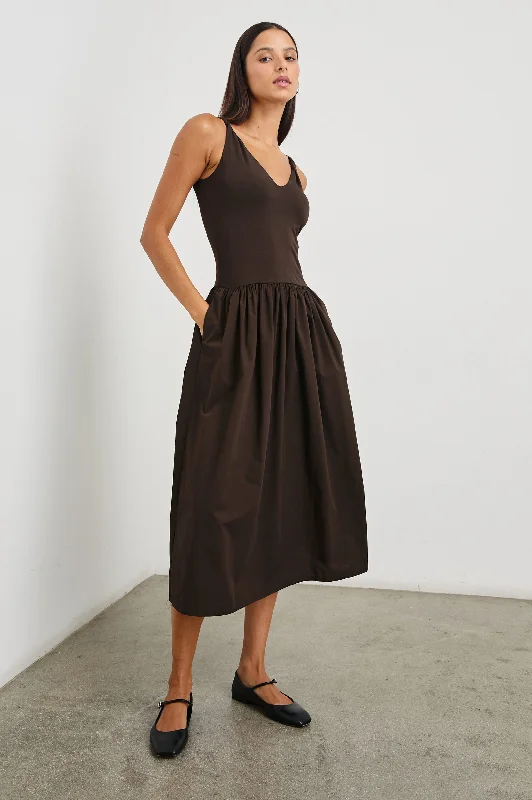 FRANCA DRESS - ESPRESSO