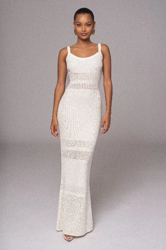 Ivory Palm Springs Knit Maxi Dress