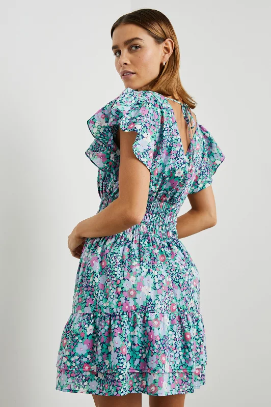 KIMORA DRESS - NAVY LEILANI FLORAL