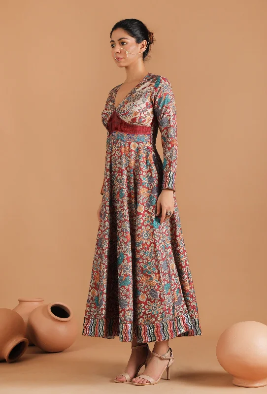 Single: Koel Allover Kalamkari Fit & Flare Long Dress