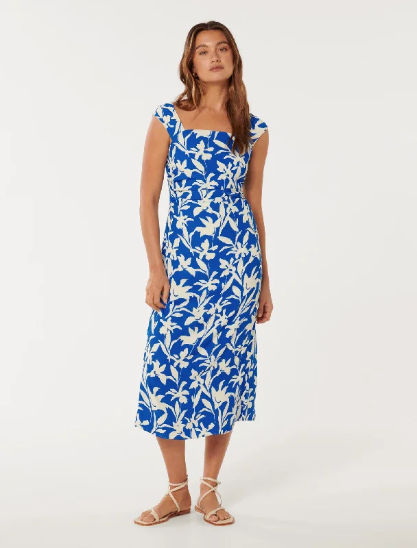 Tasmin Ruched Waist Midi Dress