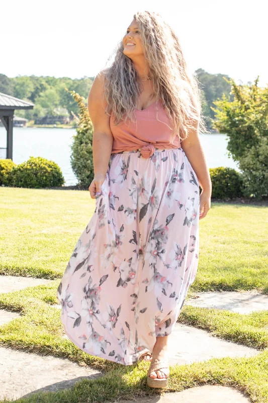 Along The Bay Maxi Skirt, Blush