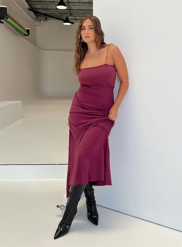 Andros Maxi Dress Burgundy