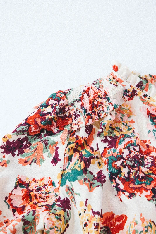 Brandie Floral Blouse, Cream