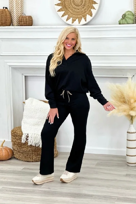 Black Pullover Pant Set