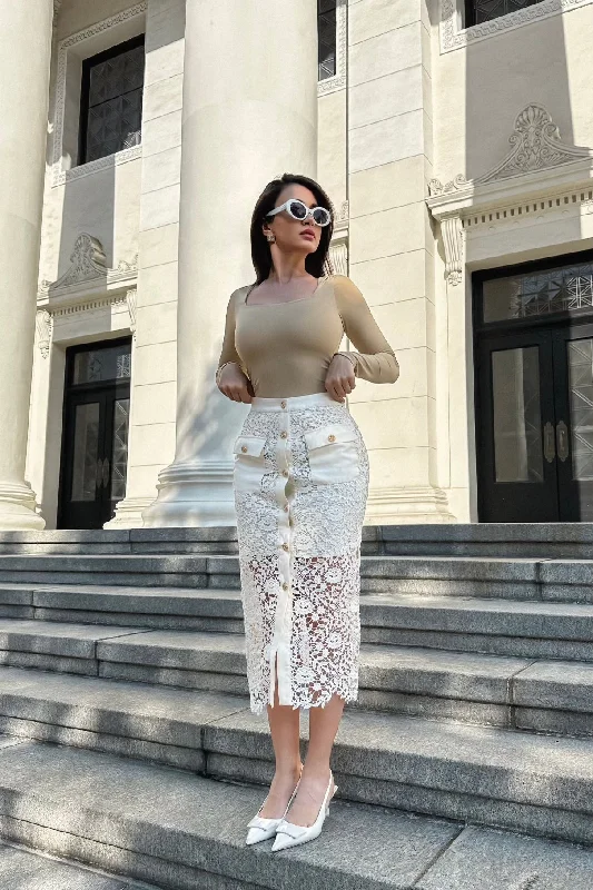 Gigi Crochet Midi Skirt