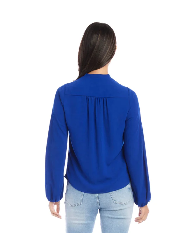 Karen Kane: Cowl Neck Top in Royal 4L09612