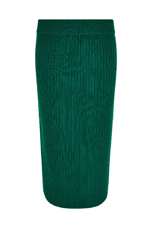 Knitted Ribbed Midi Skirt