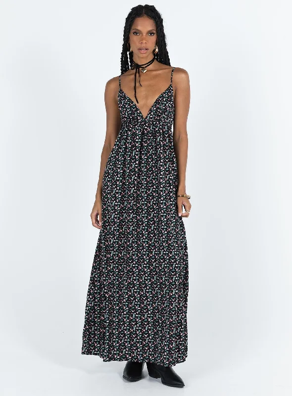 Koko Maxi Dress Black Floral