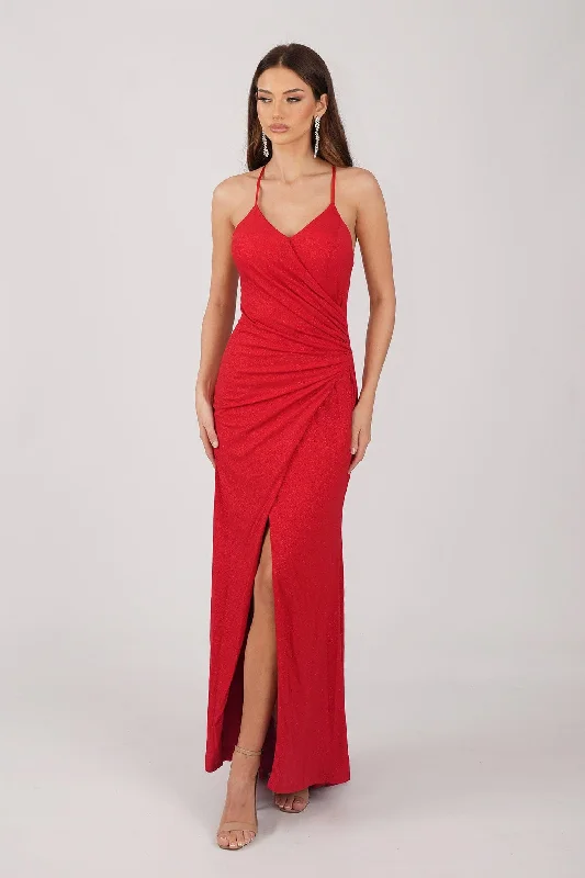 Lucia Maxi Dress - Shimmer Red