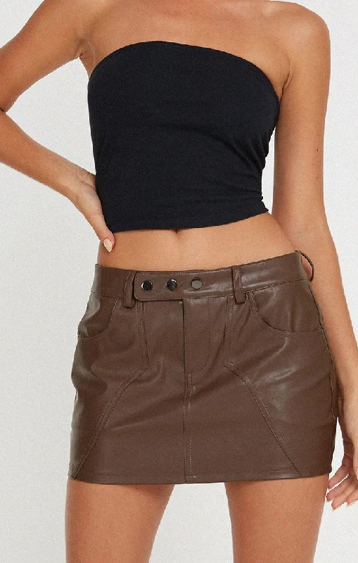 Motel Rocks Disya Skirt - Brown