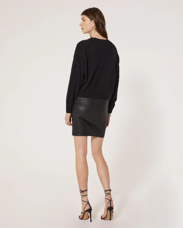 Olbers Leather Skirt (Black)