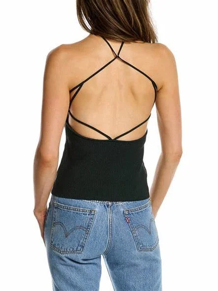 Strappy Halter Knit Top