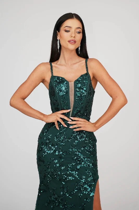 Tatiana Corset Gown - Emerald (XS - Clearance Sale)