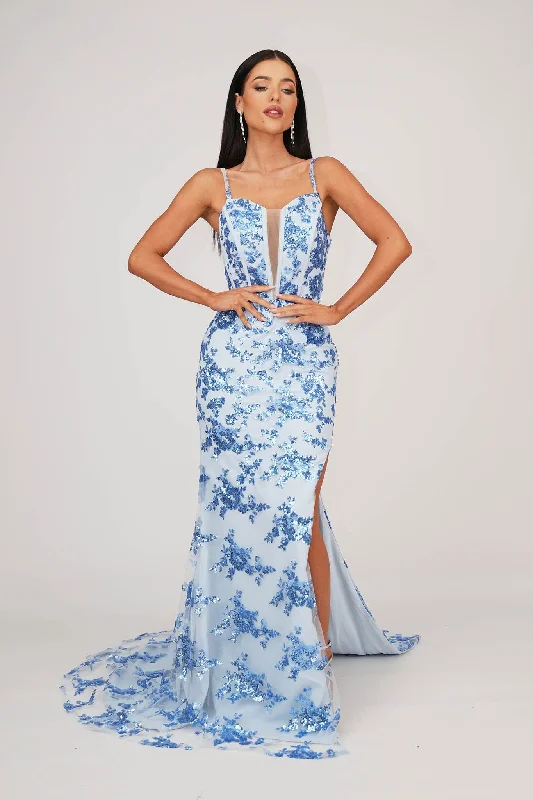 Tatiana Corset Gown - Light Blue (XS - Clearance Sale)