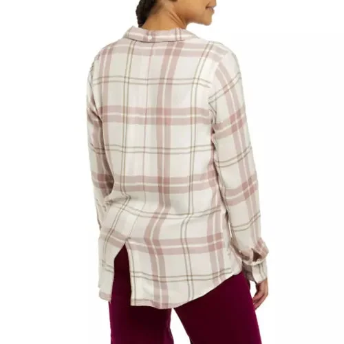 Thread & Supply: Rumi Shirt in Washed Mauve Tan Plaid