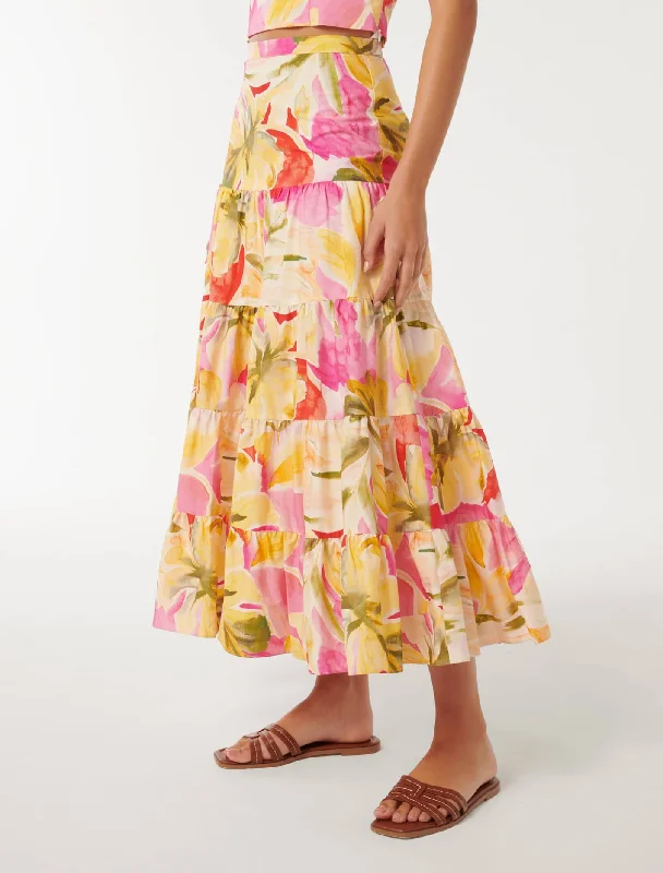 Tilly Tiered Midi Skirt