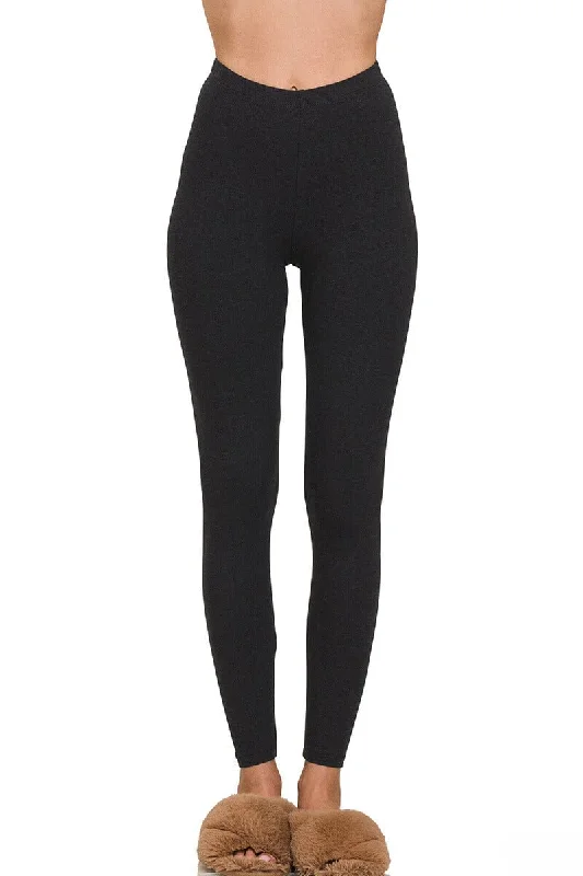 Zenana Premium Cotton Full Length Cotton Leggings