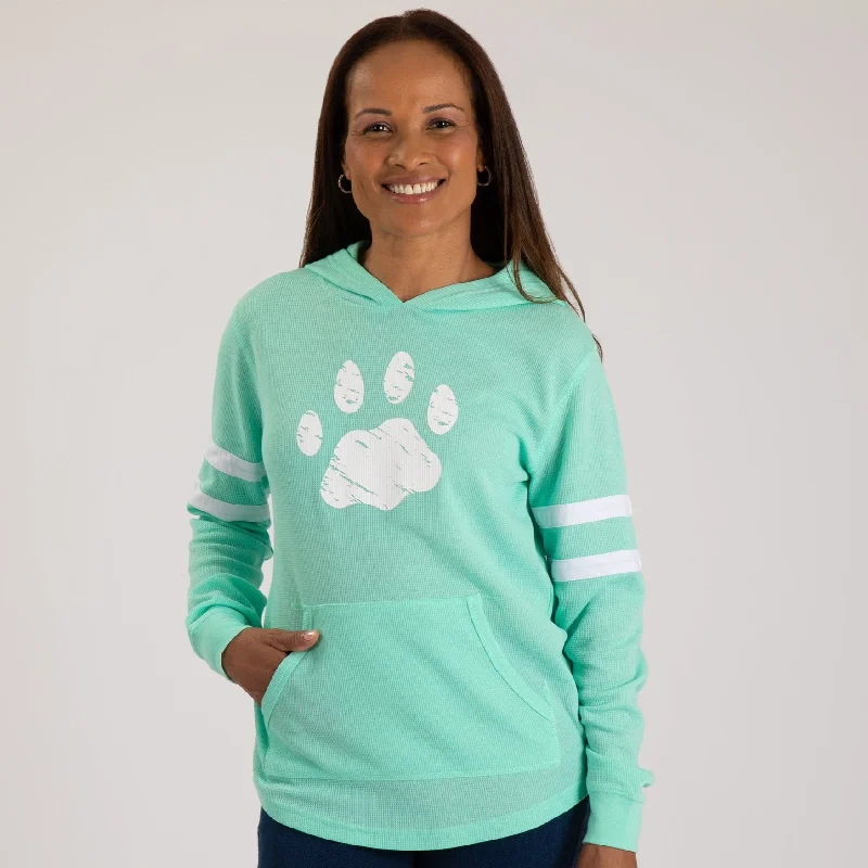 Paw Stripe Thermal Hoodie