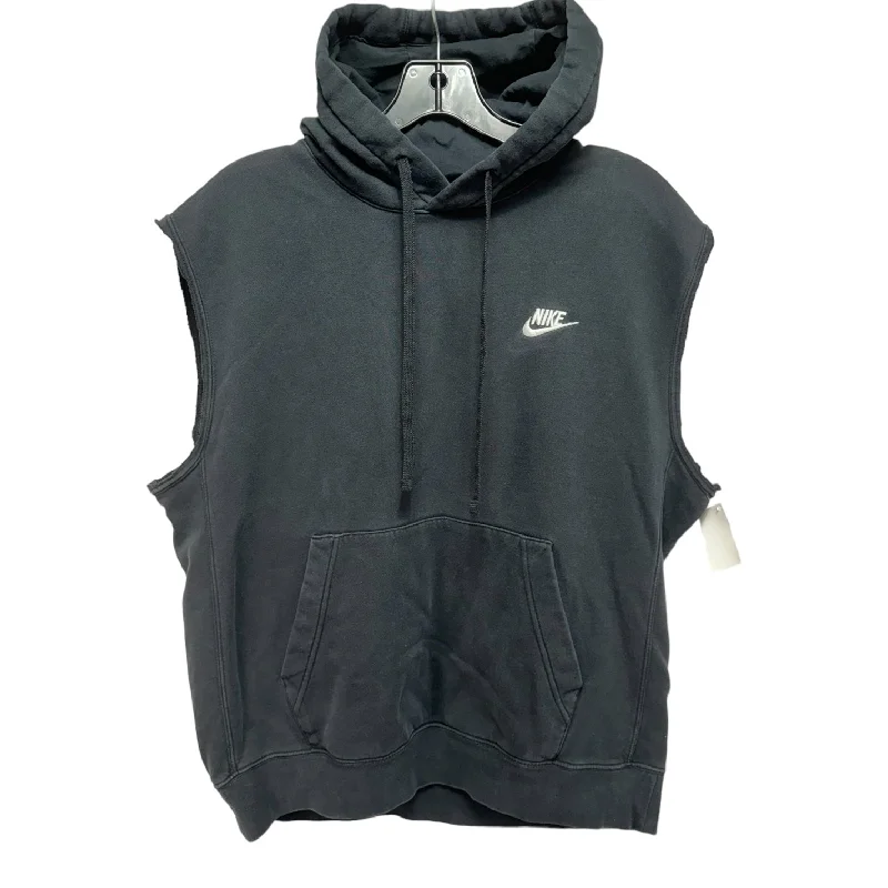 Athletic Sweatshirt Hoodie By Nike Apparel In Black, Size: M