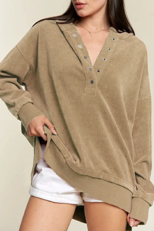 Carlo Buttoned Oversized Hoodie | S-2XL