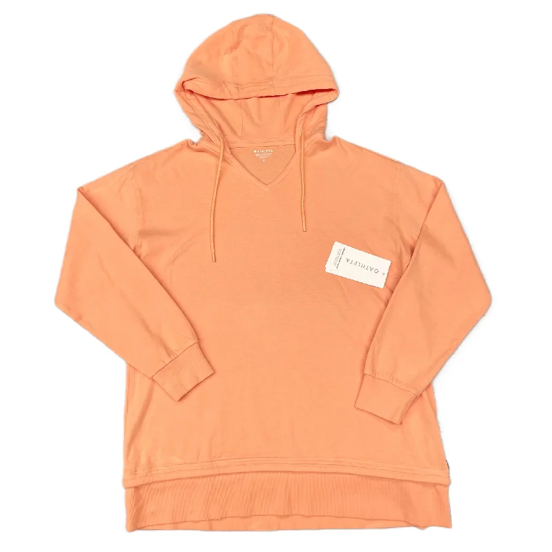 Sweatshirt Hoodie By Athleta In Orange, Size: M