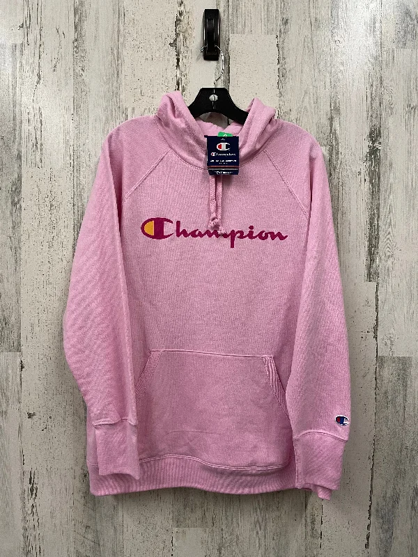 Sweatshirt Hoodie By Champion In Pink, Size: 2x