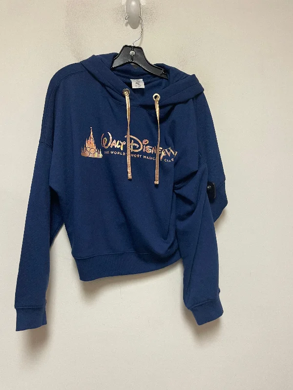 Sweatshirt Hoodie By Walt Disney In Navy, Size: L