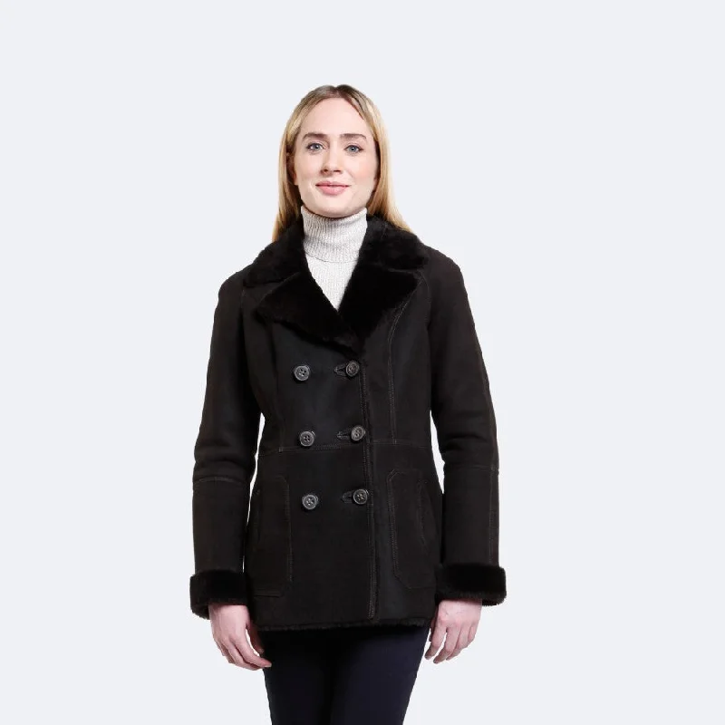 Women's Iconic Black Shearling Leather Jacket