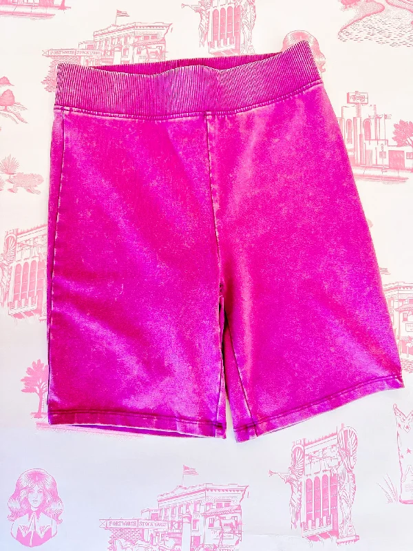 BE YOU BIKER SHORTS - MAGENTA