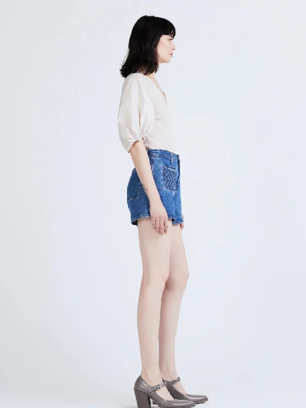 Luna High Rise Short w/ Woven Pockets