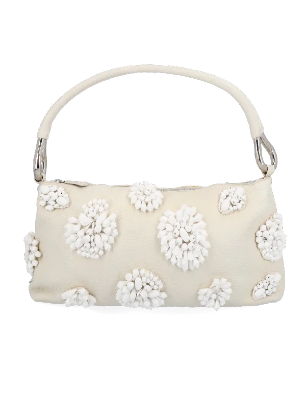 beaded vitello daino shoulder bag