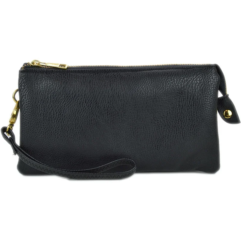 Claire Crossbody Wristlet Clutch Black Handbags