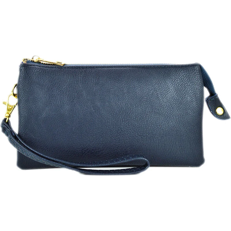 Claire Crossbody Wristlet Clutch Navy Handbags