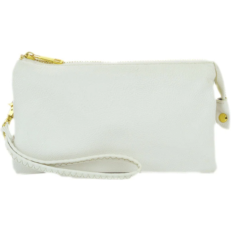 Claire Crossbody Wristlet Clutch White Handbags