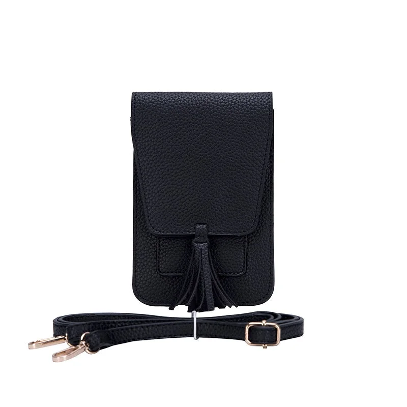 Handbags Harper Crossbody Black Vegan Leather