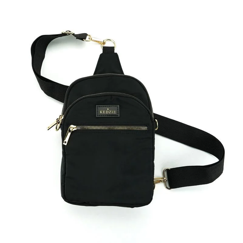 Kedzie Roundtrip Convertible Sling Handbag in Black