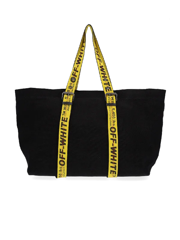 logo-print tote bag