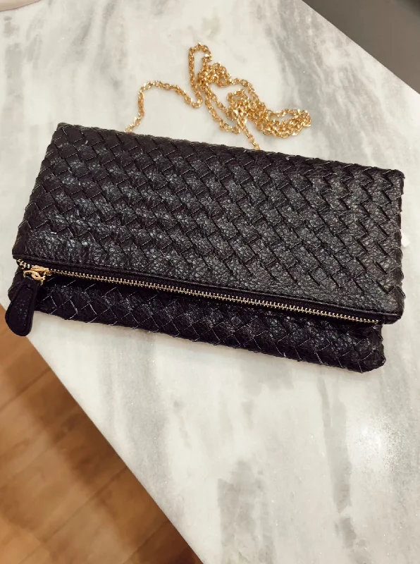 Talia Woven Crossbody Clutch