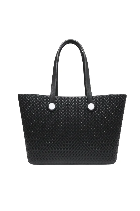 Versa Textured Tote Bag - Black